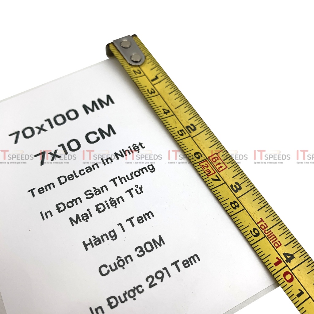 Cuộn Giấy Decal In Nhiệt 70 x 100Mm, Kèm Lớp Keo, Dài 30 Mét, In Được 290 Tem, In Vận Đơn Shopee, TMĐT, Lột Dán Gói Hàng