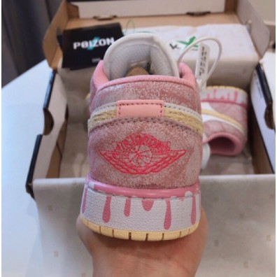 Giày Thể Thao Nữ Cổ Thấp Giày Nike Air Jordan 1 JD1 Low Hồng Vảy Sơn Full Box Bill | BigBuy360 - bigbuy360.vn