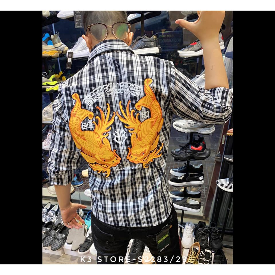 Áo Sơ Mi Caro Nam Cao Caaso _ EVISU Thiết Kế Cao Cấp Chính Hãng K3 STORE | BigBuy360 - bigbuy360.vn