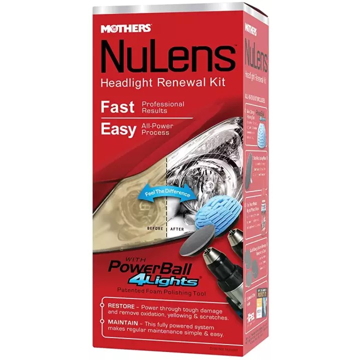 Bộ sản phẩm đánh bóng phục hồi đèn pha, Mothers Nulens Headlight Renewal Kit, 07251