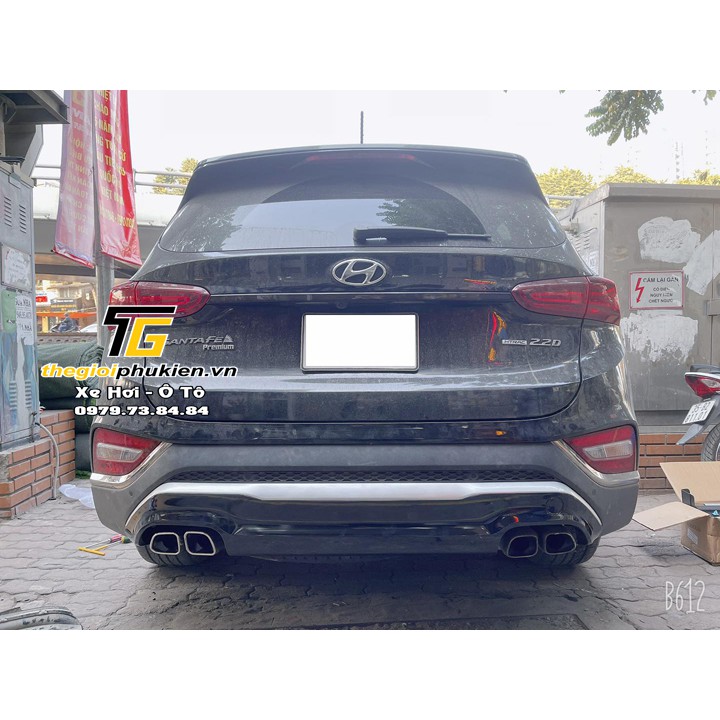 Hyundai Santafe 2019-2020 - Líp pô thể thao nhựa ABS theo xe