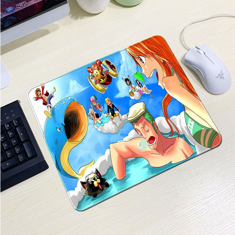 Tấm Lót Chuột Dày Dặn Họa Tiết Hoạt Hình One Piece Kích Thước 30x25cm