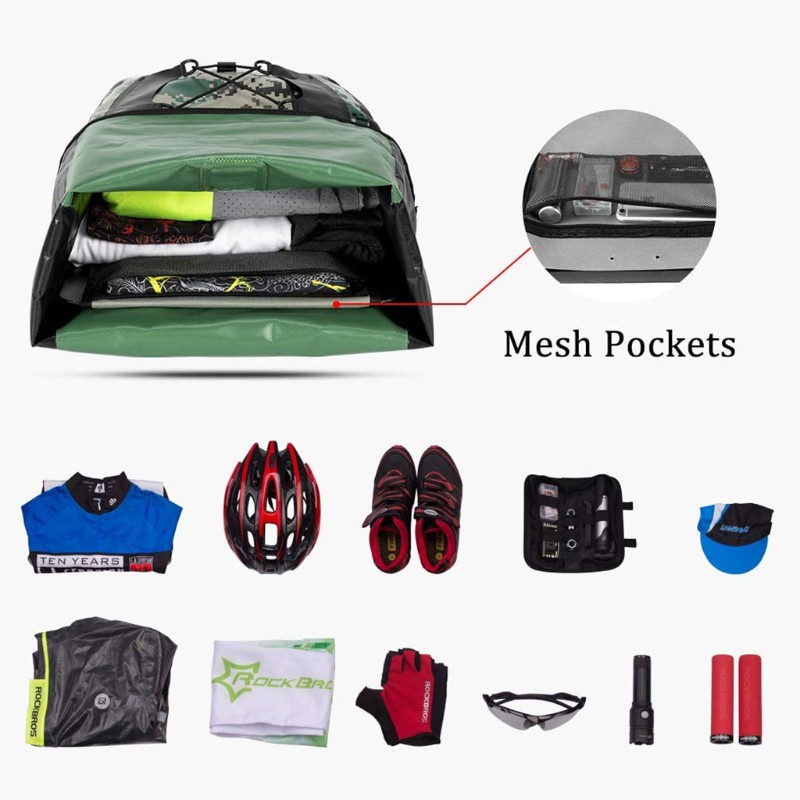 SUN Bicycle Trunk Bag 27L Large Capacity MTB Mountain Road Bike Waterproof Rear Rack Seat Cargo Rack Pack Luggage Carrier Cycling Accessories