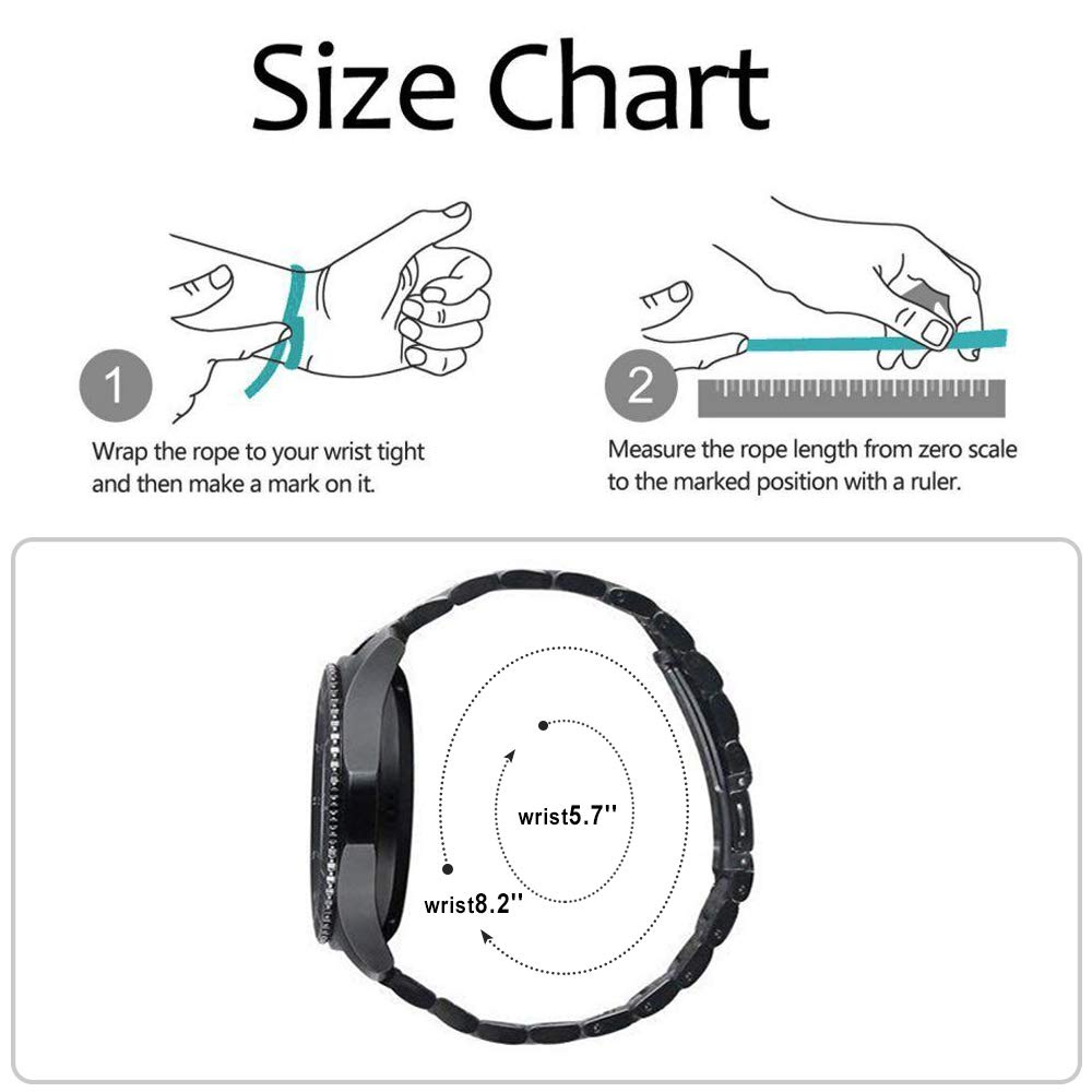 Dây Đeo Bằng Thép Không Gỉ 22 20mm Cho Đồng Hồ Thông Minh SAMSUNG Galaxy watch 3 45mm 42 46mm Active 2