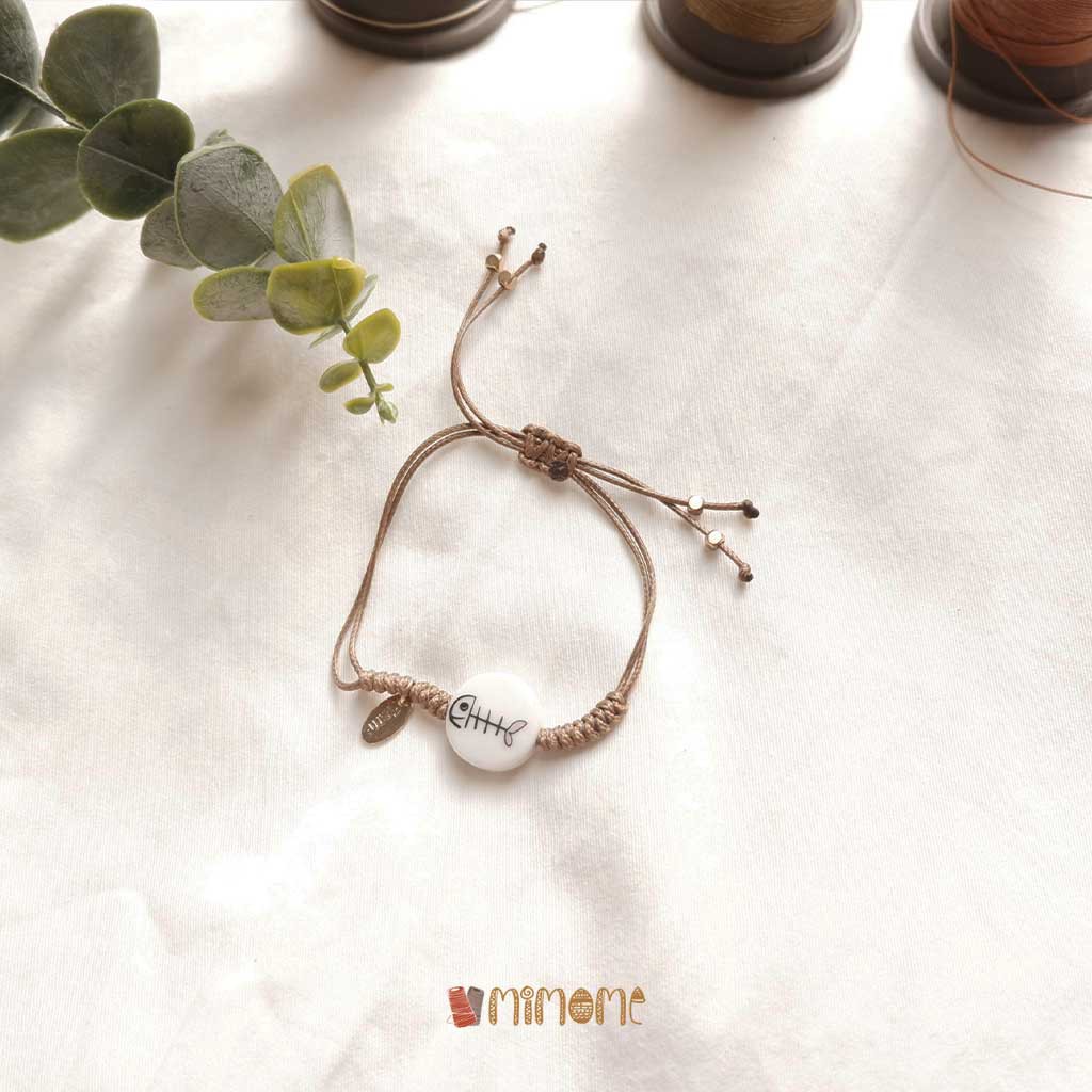 Vòng gốm mèo và xương cá dây rút | BigBuy360 - bigbuy360.vn