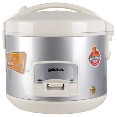 Nồi cơm điện Goldsun CB3201 1.2L Bạc, Nấu nhanh và Hâm nóng tiện lợi