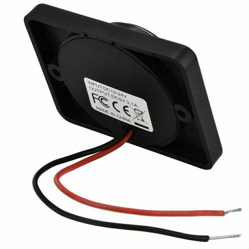 WTTLE Ổ CắM SạC USB KéP ChốNg NướC Cho Xe Hơi