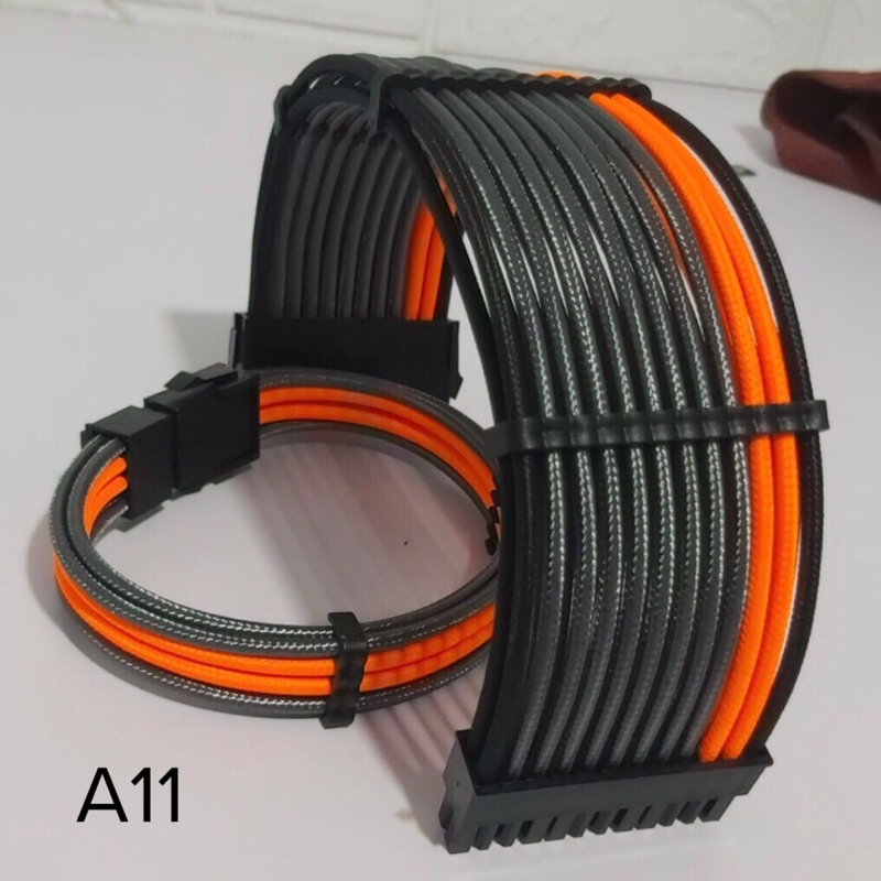 Dây nguồn nối dài bọc lưới 24 pin 6- 8 pin cho VGA hàng loai 1