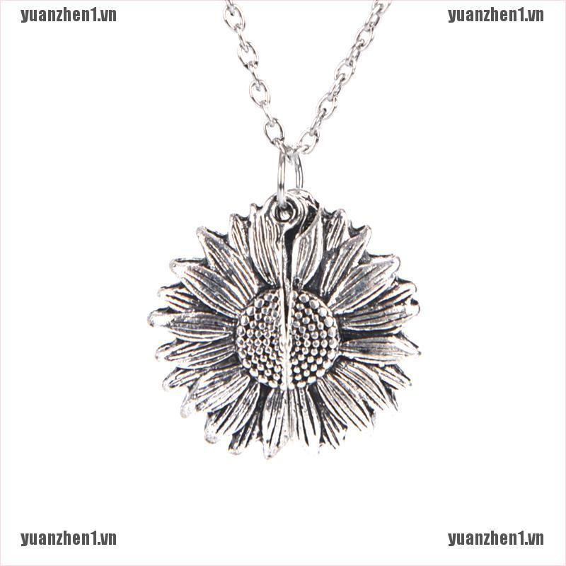 [YUANZHEN1] Vòng cổ Mặt Mở Hình Hoa Hướng Dương You Are My Sunshine
