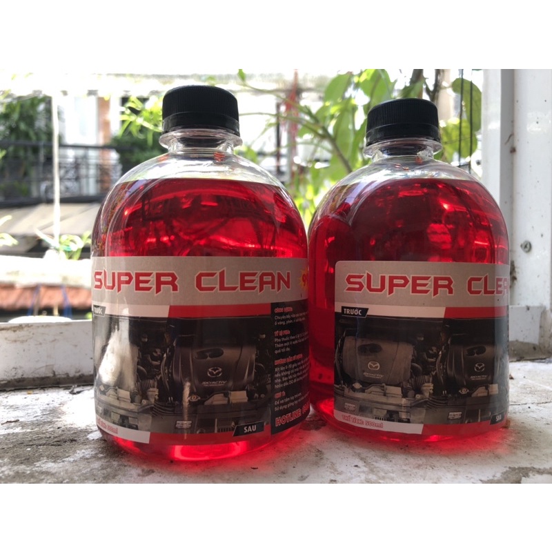 Combo 2 chai Tẩy rửa lóc máy, tẩy rửa đầu bò super clean không chạm.