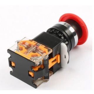 Nút nhấn dừng khẩn cấp LA38-11ZS phi 22mm , Công tắc khẩn cấp tự khóa 1NO 1NC