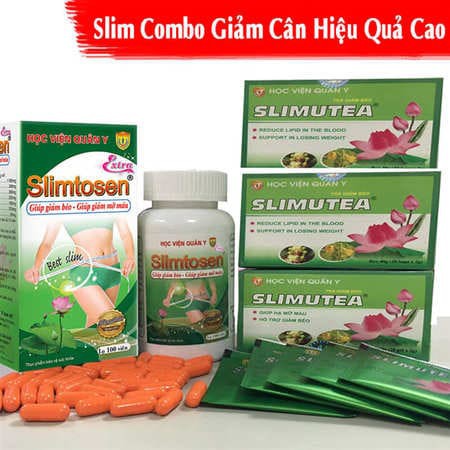 Liệu Trình Giảm Cân 1 Slimtosen Extra + 3 Trà Slimutea Học Viện Quân Y