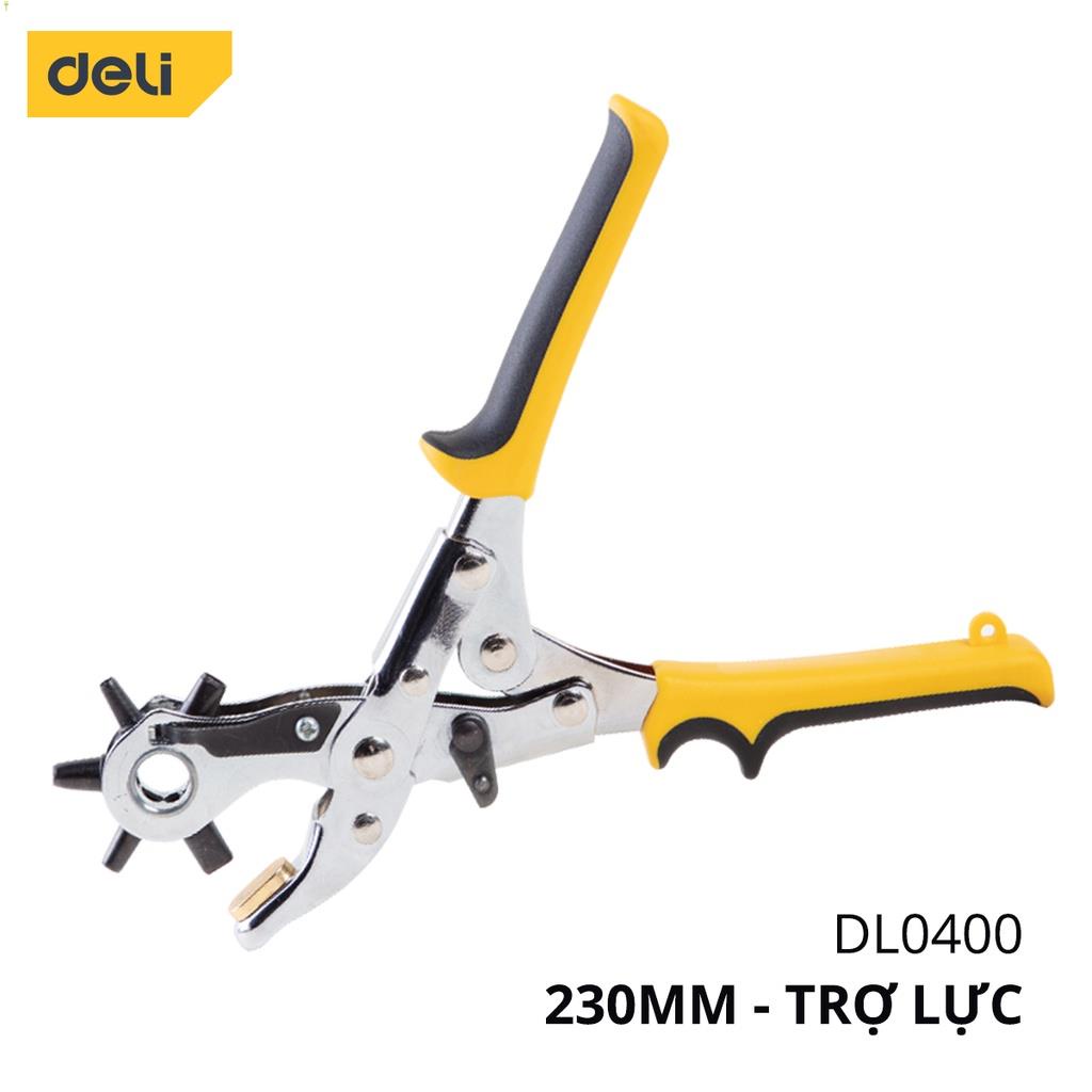 Kìm Bấm Lỗ 9 Inch Deli Tools Màu Đen Cao Cấp - Kích Thước Lỗ Bấm Đa Dạng Phù Hợp Với Nhiều Nhu Cầu Khác Nhau - DL1919 .