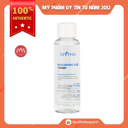 Nước Cân Bằng Isntree Hyaluronic Acid Toner Cấp Ẩm Cho Da 200ml