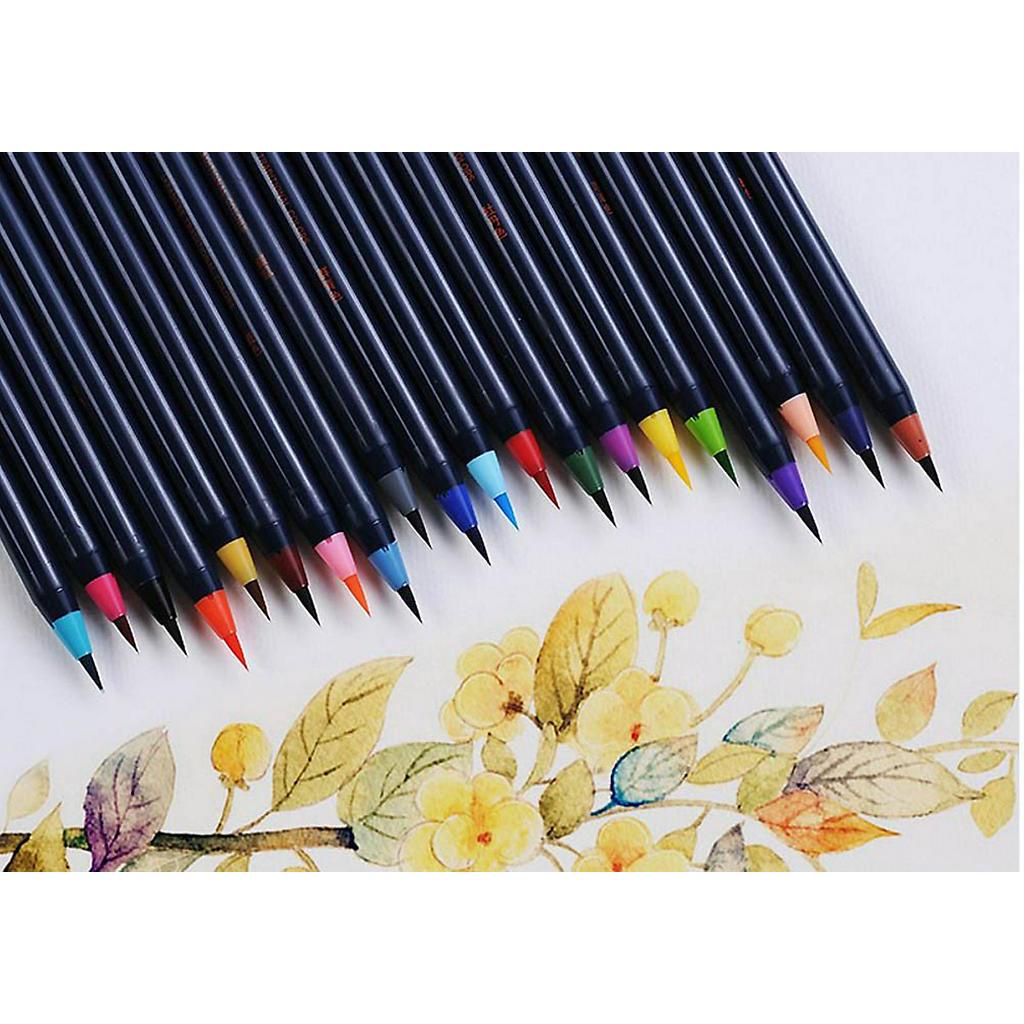 Bút lông màu nước cao cấp  Water Color Brush Pen, Bộ 20 bút nước  (Tặng 1 cọ Water Brush ) - Chính Hãng - Vinbuy