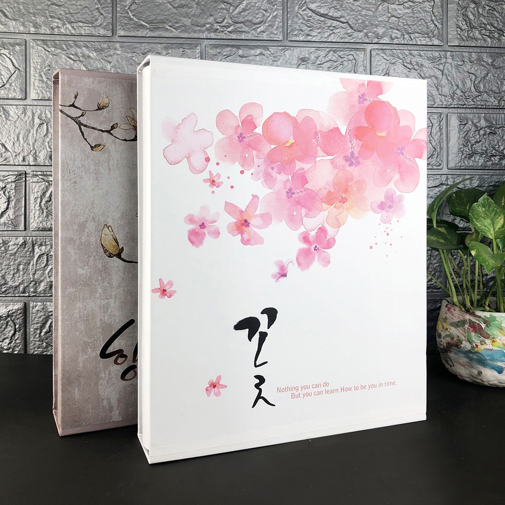 Album ảnh 13x18 cao cấp 200 tấm bìa hoa (kèm hộp đựng)