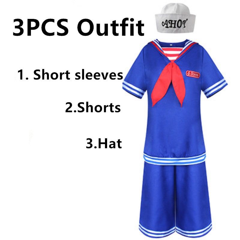 Stranger Things Season 3 Cosplay Costume Robin Steve Harrington Scoops Ahoy Adult men/women Halloween Sailor Uniform