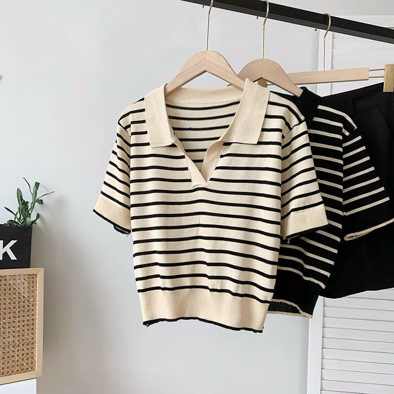 Áo len motoghi kẻ ngang hàng QC