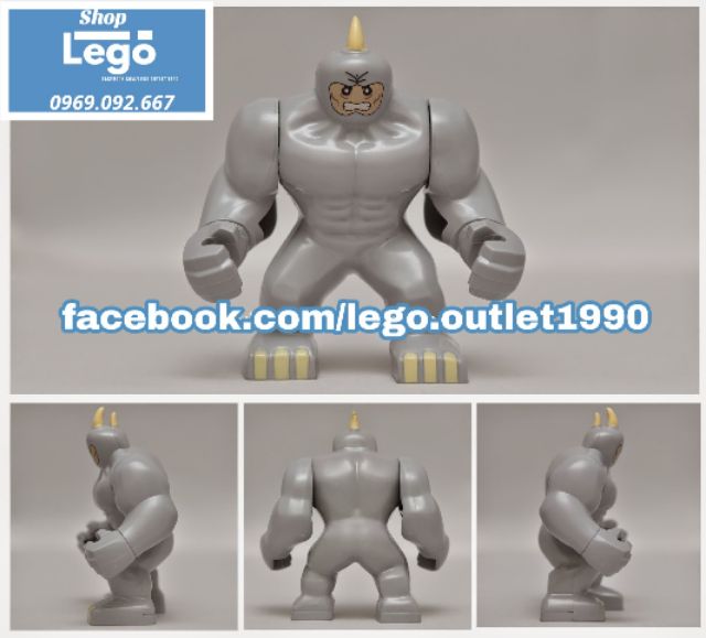 Xếp hình RHINO Siêu anh hùng Marvel Spider-Man BigFigures Lego Minifigures Decool 0190