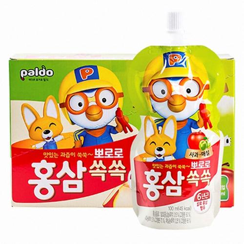 Nước Hồng Sâm Trái Cây PORORO HÀN QUỐC thùng 40 gói 100ml - DH03-T