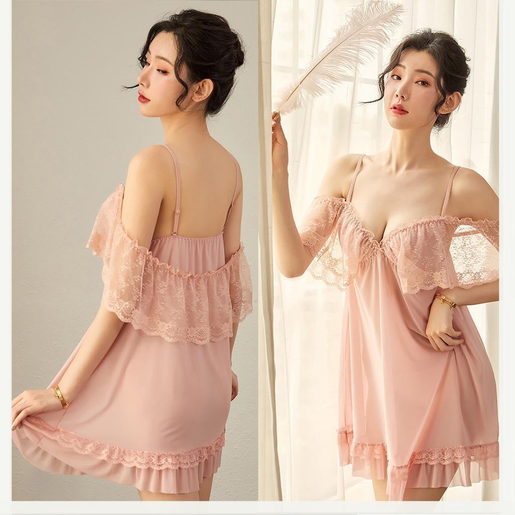 [Siêu Phẩm - Sang Đẹp] ❤HOT 2021 ❤ váy ngủ thun lưới ren -đầm ngủ sexy cao cấp B1040 | BigBuy360 - bigbuy360.vn