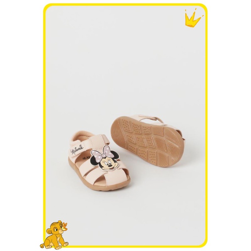 Giày Sandal rọ Minnie H&M màu hồng dư xịn cho bé gái