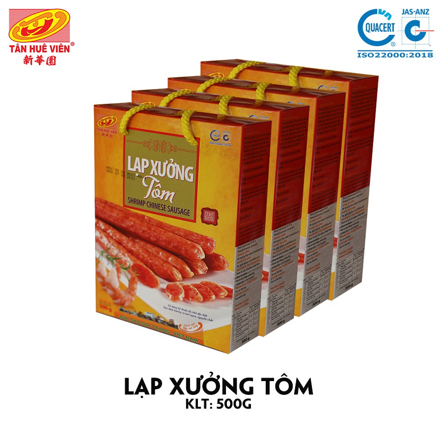 Lạp xưởng Tôm Tân Huê Viên hộp 500g