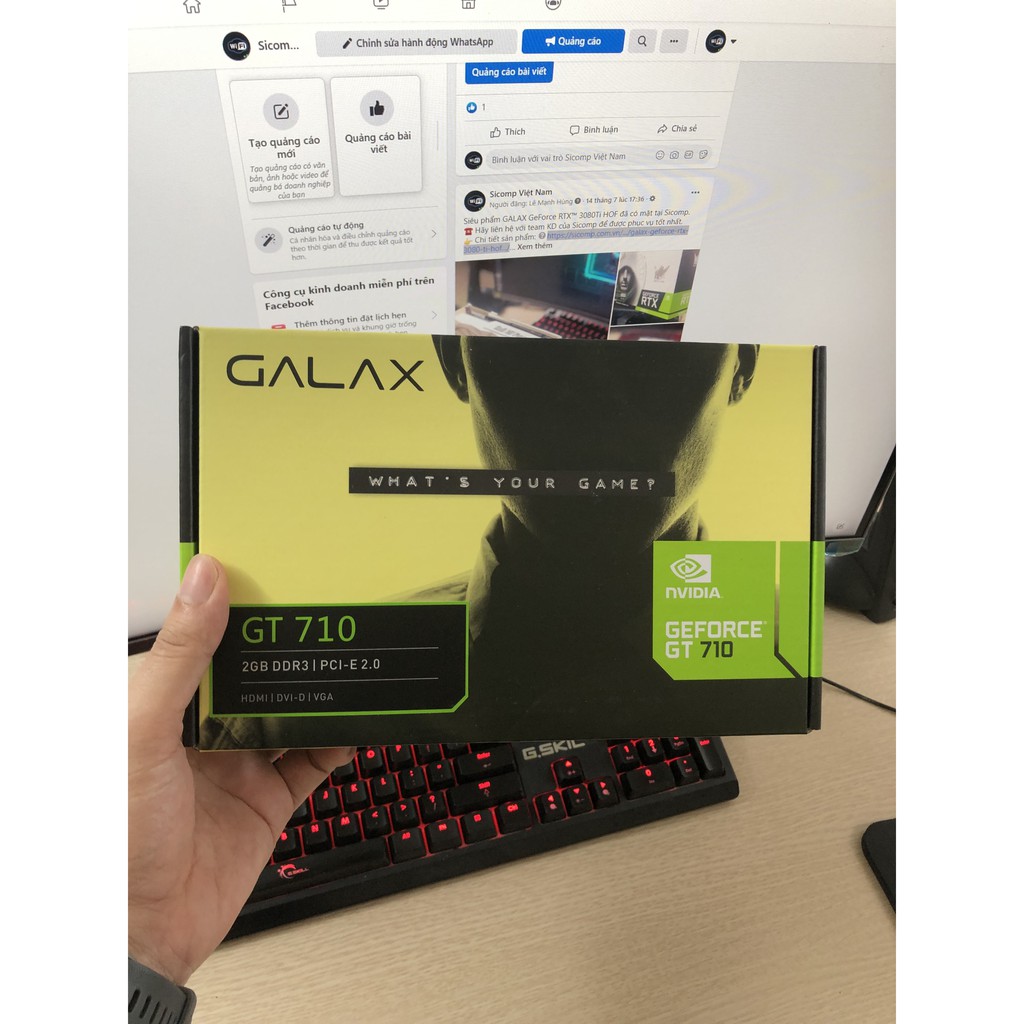 VGA Galax GeForce GT 710 GDDR3 2GB, new, bảo hành chính hãng 36th | BigBuy360 - bigbuy360.vn