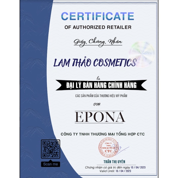 Kem Dưỡng Trắng Nâng Tone Chiết Xuất Ốc Sên Epona Premium Snail Tone Up Cream SPF 30 PA++