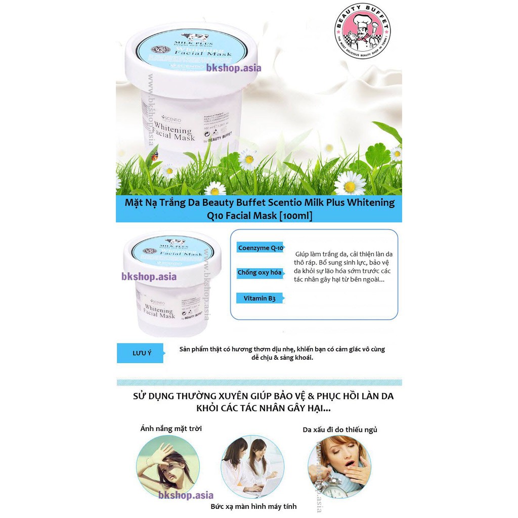 [ Auth Thái ]Mặt Nạ Ủ Trắng Da Beauty Buffet Scentio Milk Plus | BigBuy360 - bigbuy360.vn