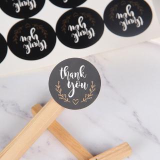 120 Cái / 10 Tờ Đen Trắng Cảm Ơn Bạn Dán Kraft Miếng Dán Nướng Tự Làm Dán Cho Năm Mới Hạnh Phúc