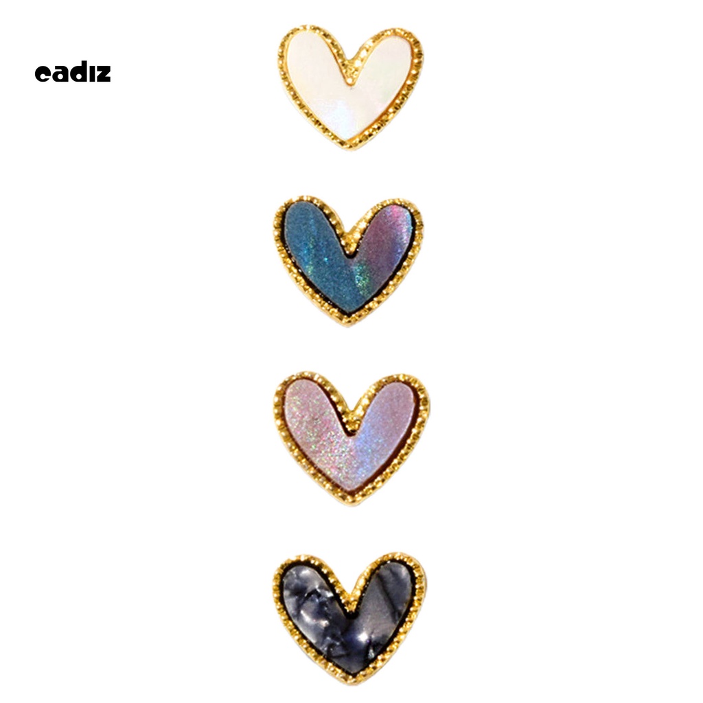 [Hàng mới về] Set 10 phụ kiện trang trí móng tay hình trái tim xinh xắn