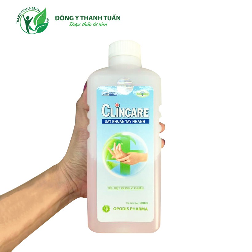 [Trợ_giá] Combo 2 Chai Nước Dung Dịch Rửa Tay Khô Sát Khuẩn Nhanh CLINCARE 500ml