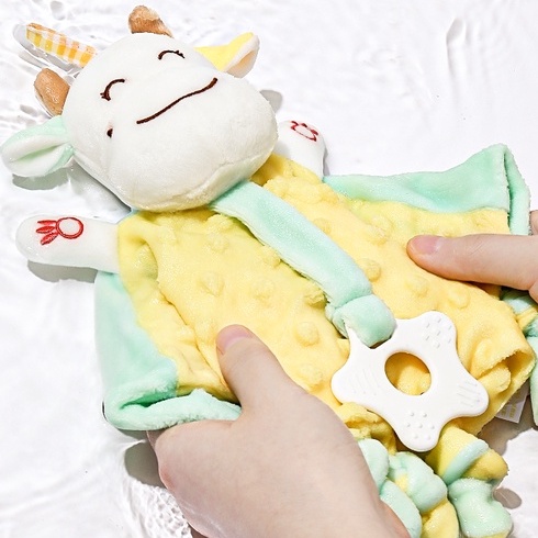 Khăn mềm xoa dịu Yên tâm Làm giấc ngủ cho bé Đồ chơi con rối khăn trẻ sơ sinh Autumn063