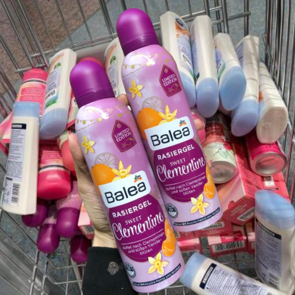 Bọt cạo lông Balea, Peach Rose, Kem tẩy lông Balea ( New) Nội Địa Đức