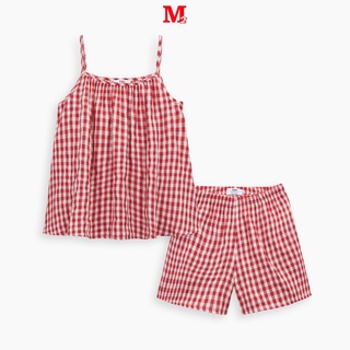 Bộ quần áo nữ quần đùi áo hai dây kẻ K0030458 Thời trang M2