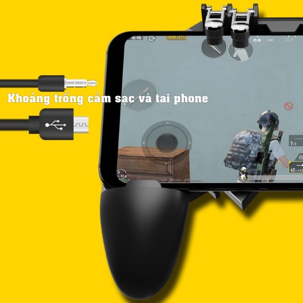 Tay cầm điện thoại thông minh MEMO AK66 chơi game PUBG ROS Freefire mobile hỗ trợ 4 ngón tay Charmmart