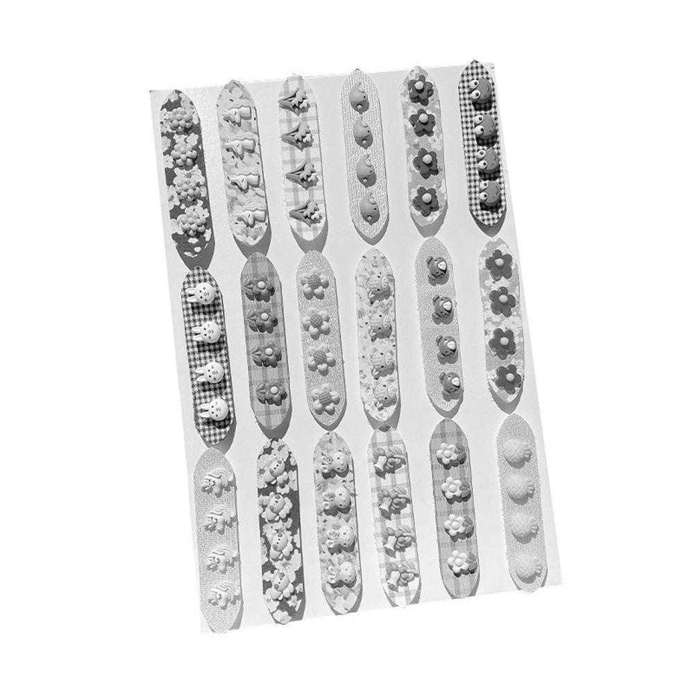 IVORY Kẹp Tóc Có Thể Gập Lại Hình Thỏ / Trái Cây / Kẻ Sọc Dễ Thương