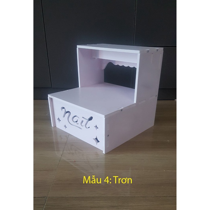 KỆ ĐỂ CHÂN NAIL  - GIÁ XƯỞNG - MÀU TRẮNG, ĐEN, Hồng,kệ nail, kệ làm nail