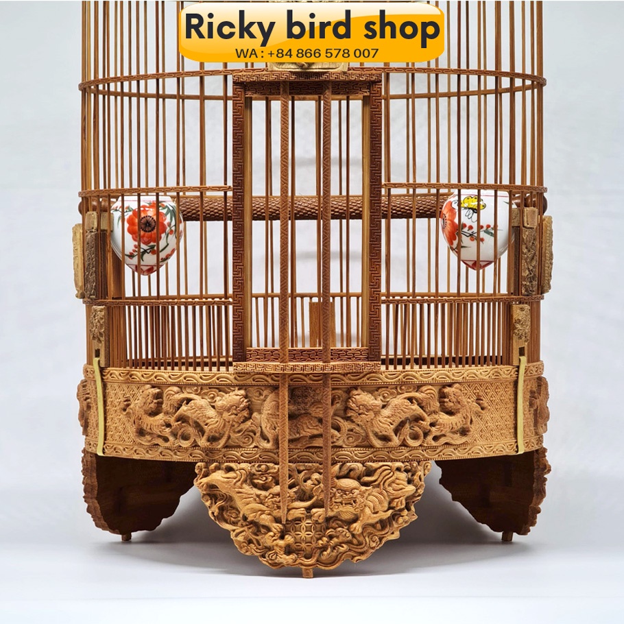 Lồng chim tre, Hwamei bird cage - 3D Qillin design