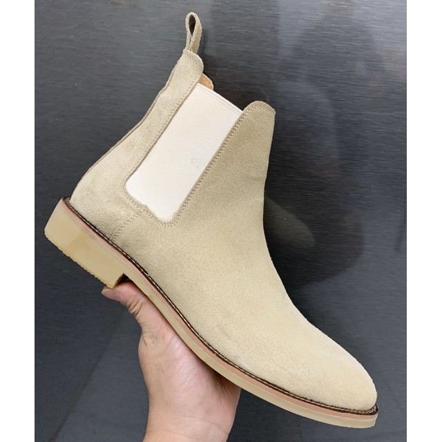 [Da bò thật 100%] Giày Chelsea boot 2020 da lộn ver 2.0 cao cấp tăng chiều cao