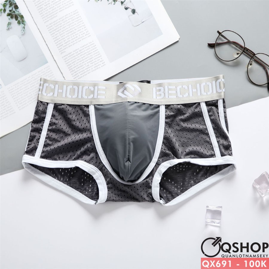 Quần lót boxer nam thun lưới lỗ QSHOP QX691