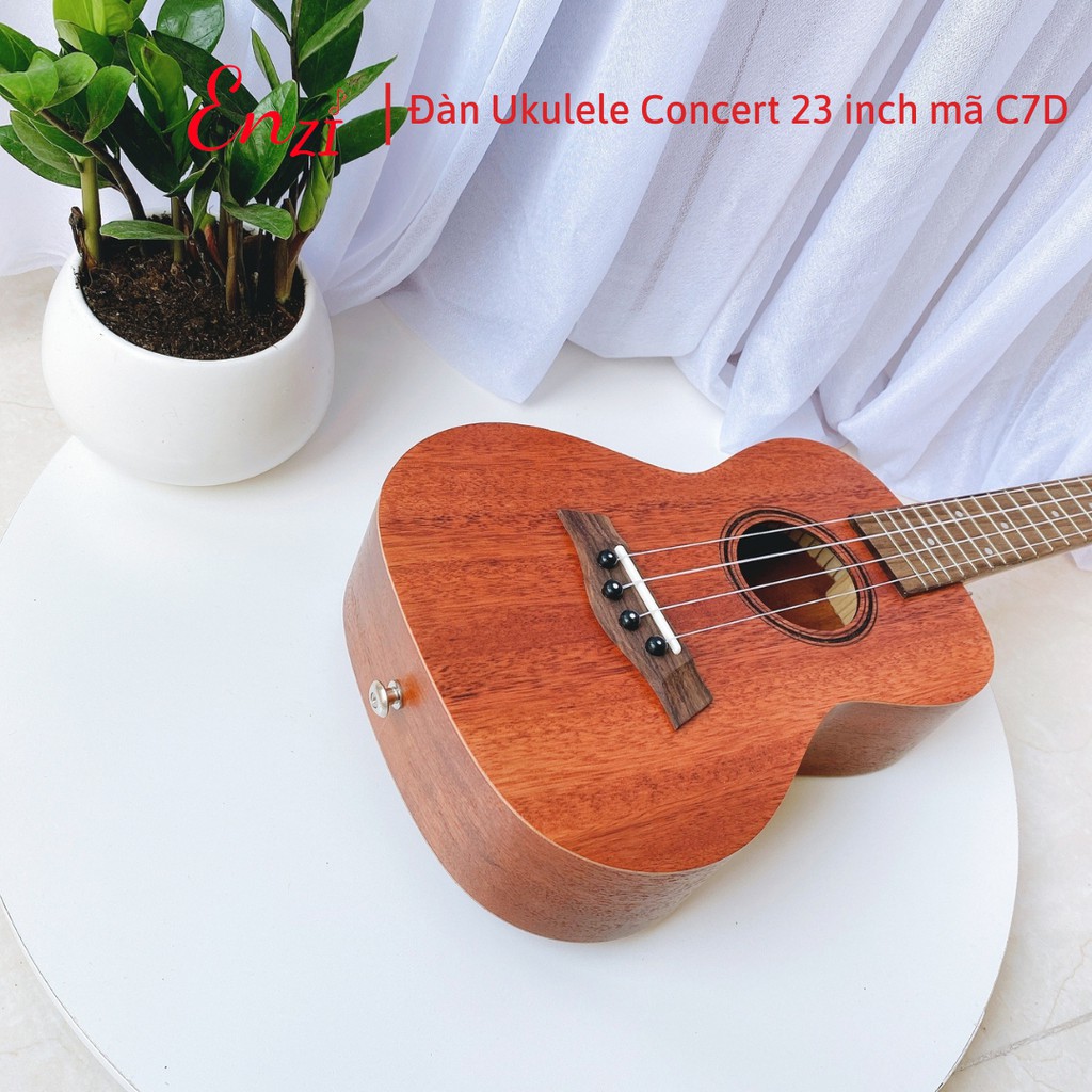 Đàn ukulele concert Enzi C7D size 23 inch giá rẻ chất lượng, khóa đúc cao cấp