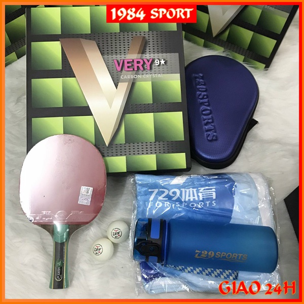 Vợt Bóng Bàn VERY 729 9 Sao Chính Hãng Cao Cấp 🔔Free Ship🔔 Tiêu Chuẩn Thi Đấu + Bình Nước + Bóng