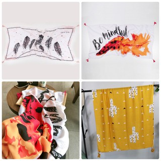 Khăn choàng boho mẫu lông công siêu xinh