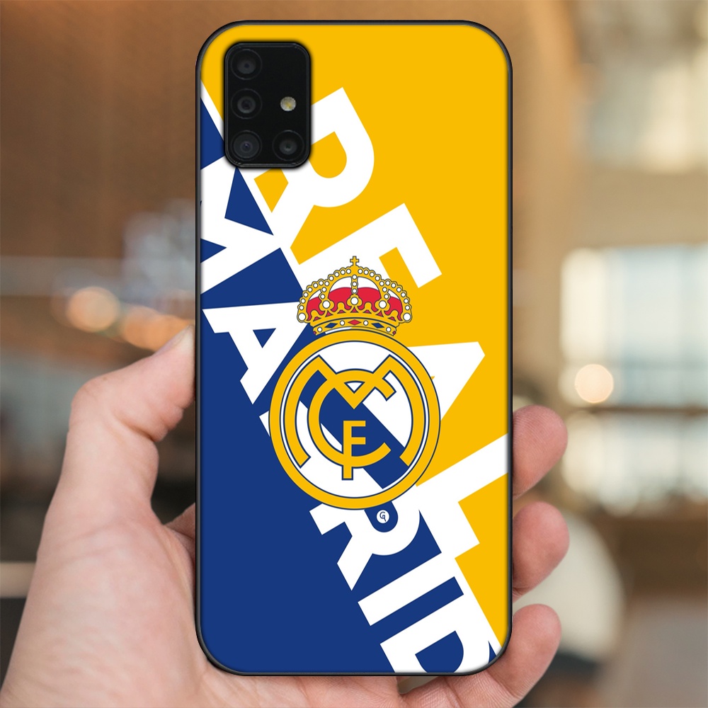 Ốp lưng Samsung A51, A71 viền đen in hình Real Madrid