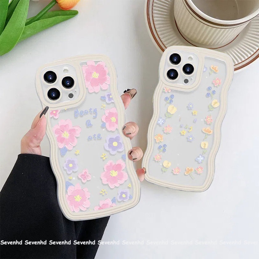 Ốp Điện Thoại Mềm Họa Tiết Hoa Nhiều Màu Sắc Cho iPhone 14 13 12 11 Pro Max Xs Max Xr X 7 8 6 6s Plus