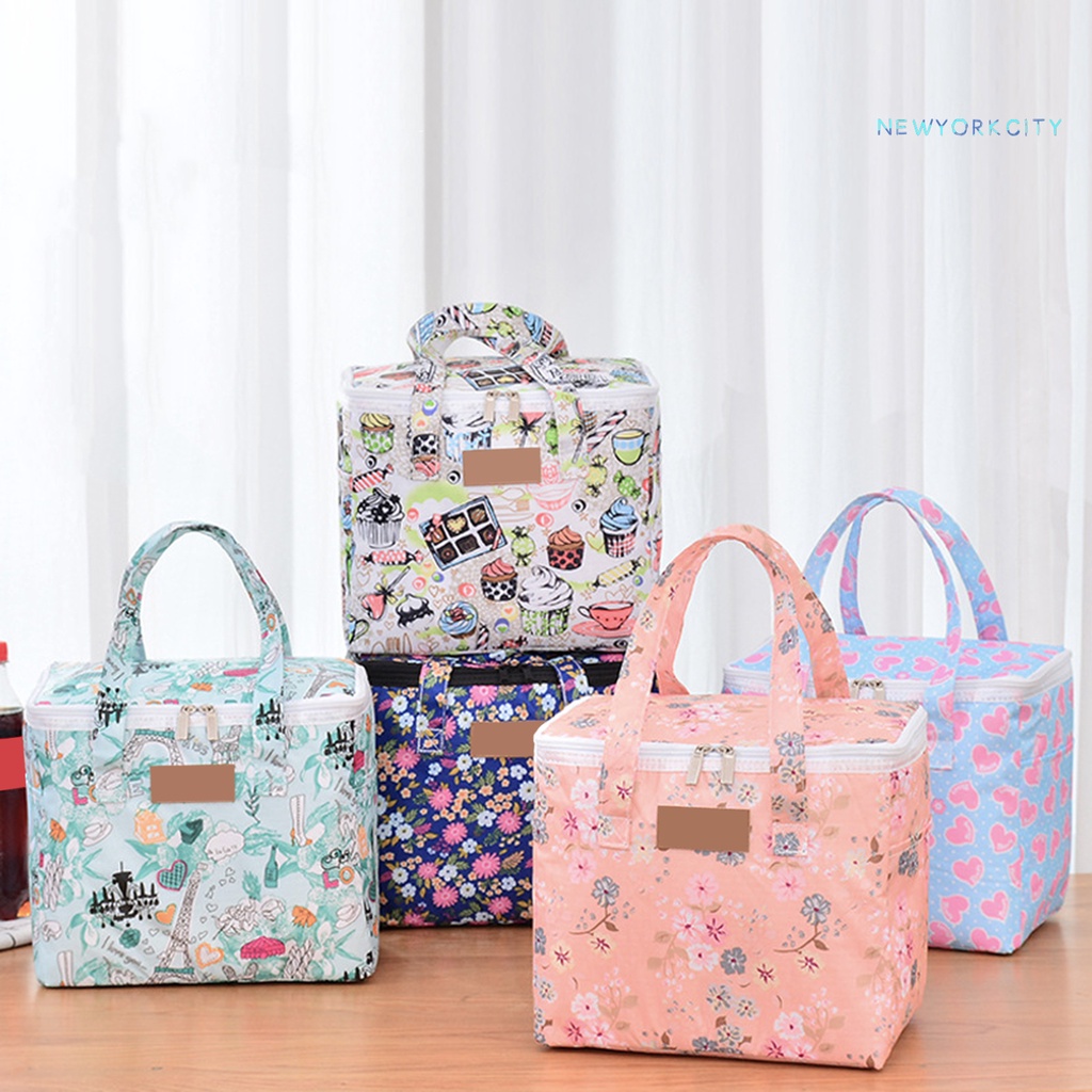 Túi Giữ Nhiệt Đựng Hộp Cơm Trưa Bằng Polyester Cỡ Lớn Tiện Dụng Mang Theo Cắm Trại