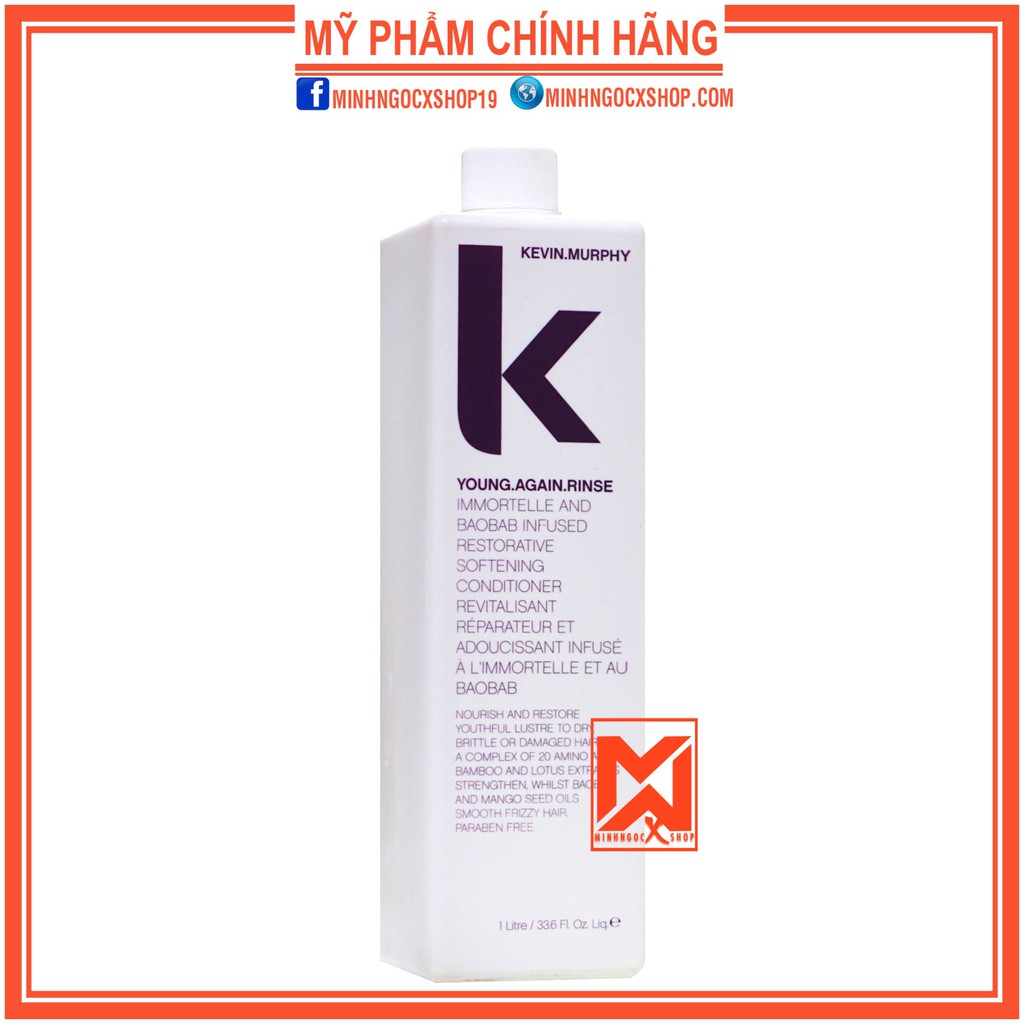 ✅[ KEVIN MURPHY ] DẦU GỘI XẢ TRẺ HÓA TÓC KEVIN MURPHY YOUNG AGAIN 1000ML CHÍNH HÃNG