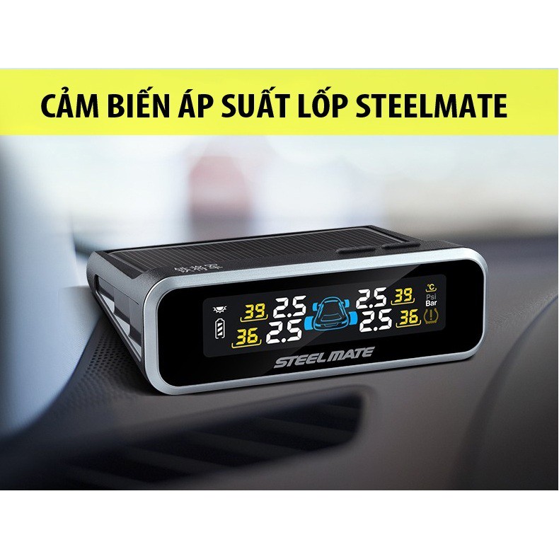 Cảm biến áp suất lốp Steelmate E3W van ngoài - Chống Nước Cao Cấp